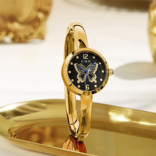 ZIDO brand anti-tarnish butterfly bracelet watches for women