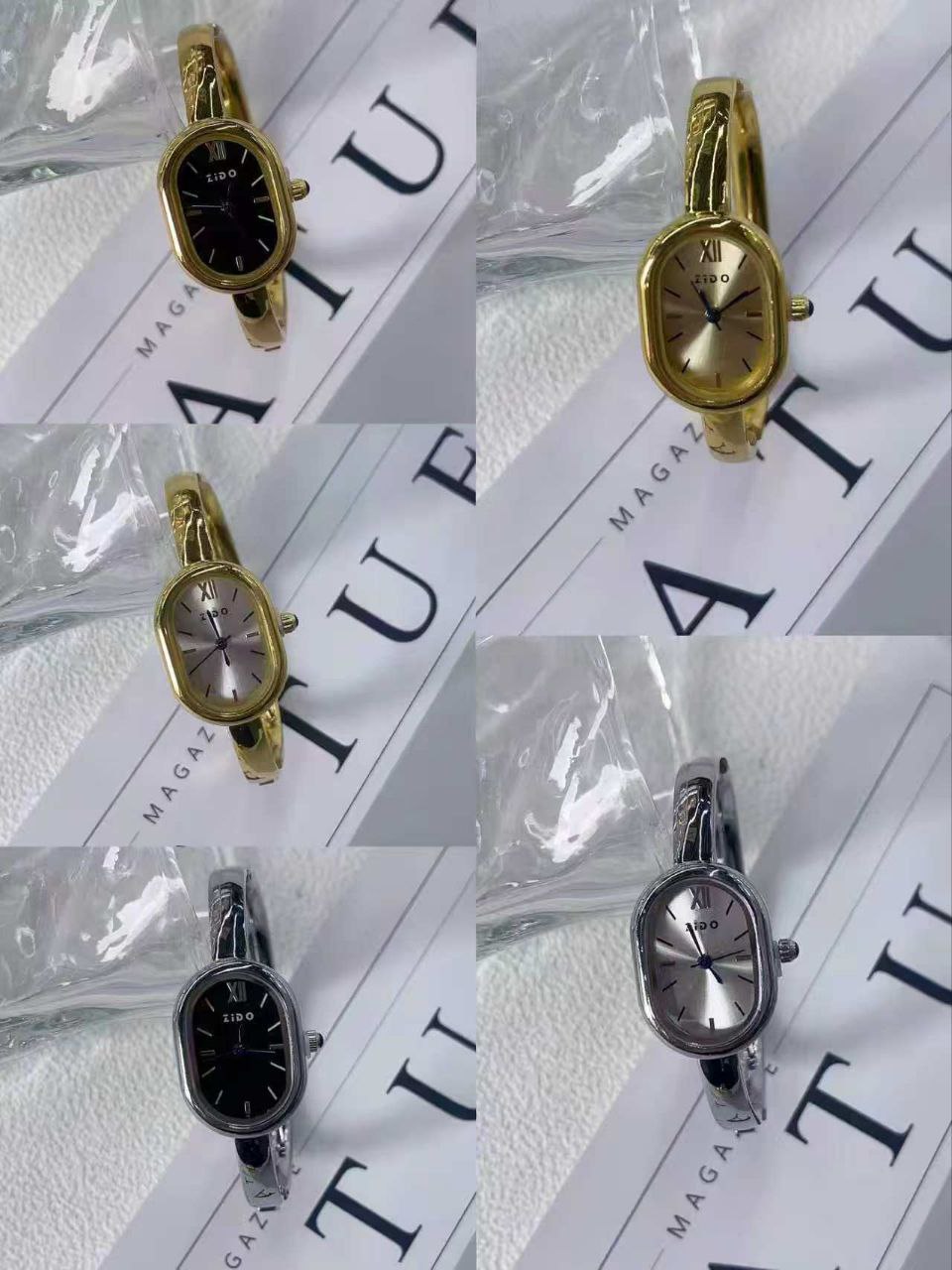 Zido brand women's bangle-style watches