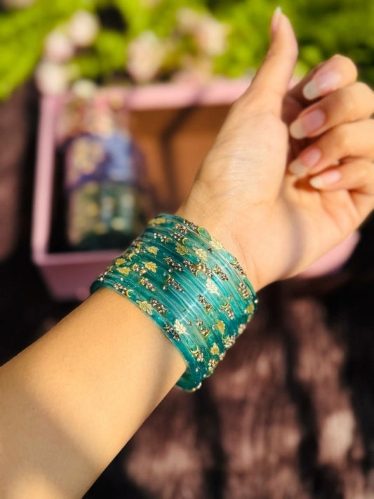 Royal Indian Stone Glass Bangles