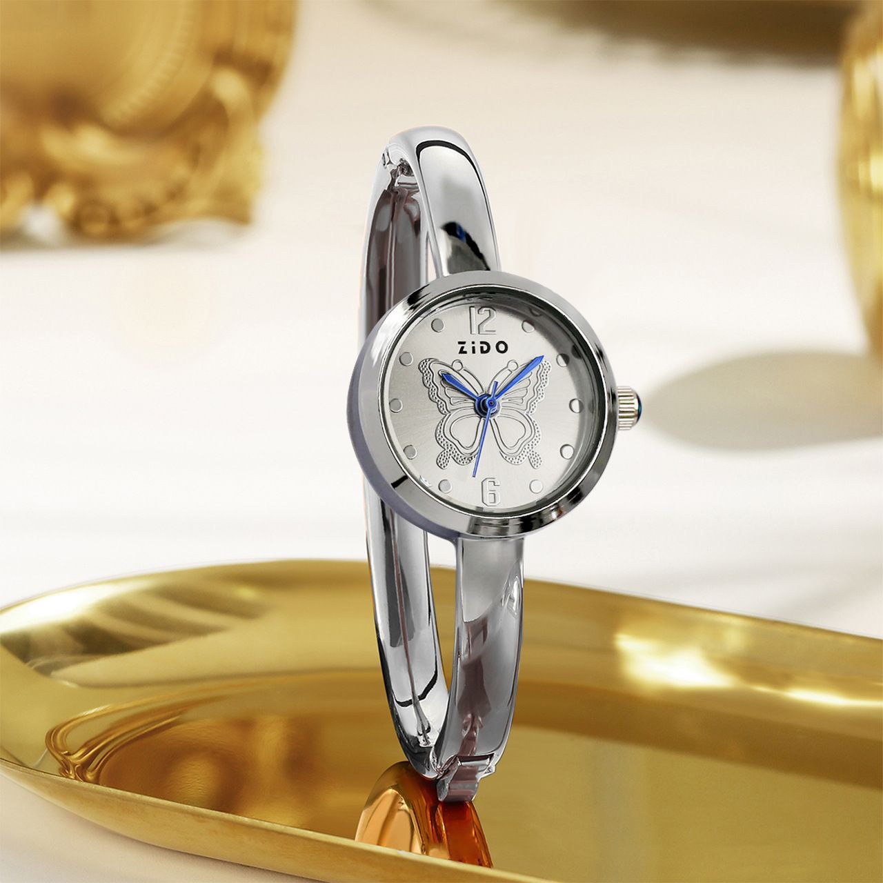 ZIDO brand anti-tarnish butterfly bracelet watches for women