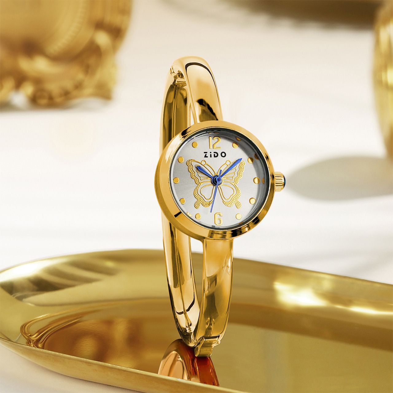 ZIDO brand anti-tarnish butterfly bracelet watches for women