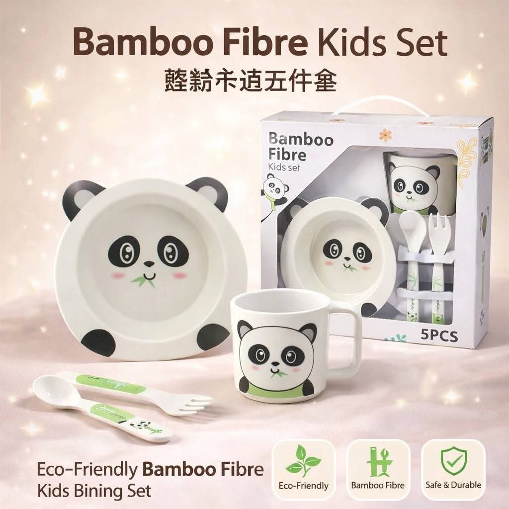 Bamboo Fibre Kids Dining Set