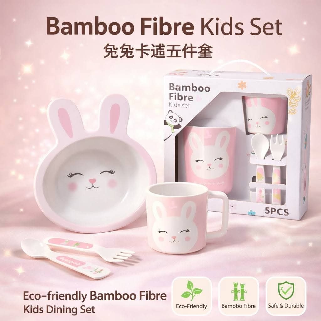Bamboo Fibre Kids Dining Set