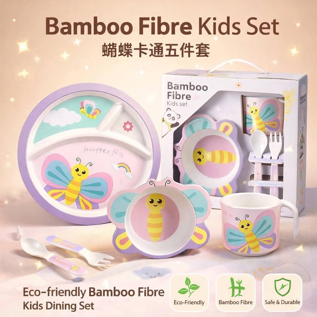 Bamboo Fibre Kids Dining Set
