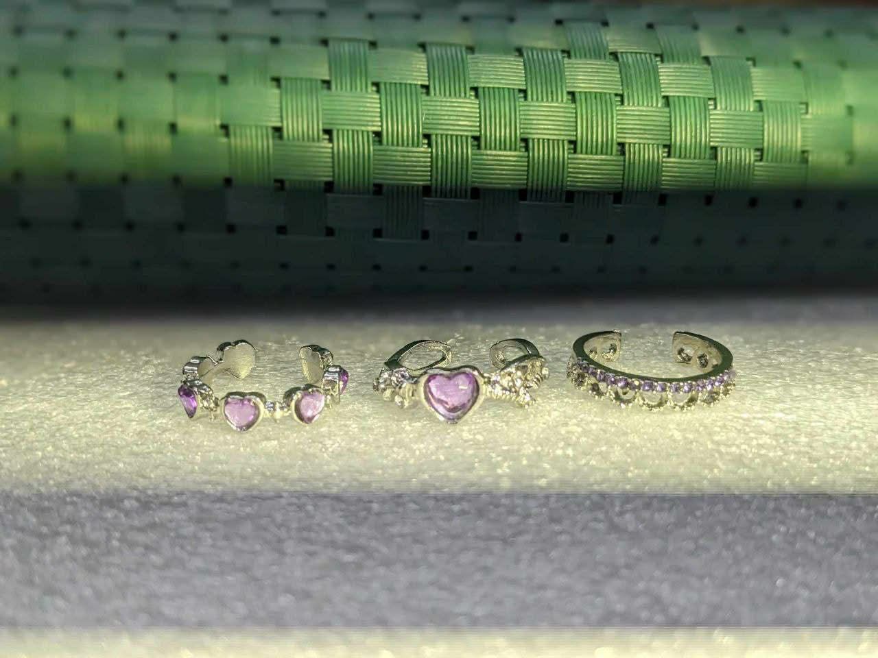 💫✨ 3pcs Bow & Love Finger Ring Set ✨💫