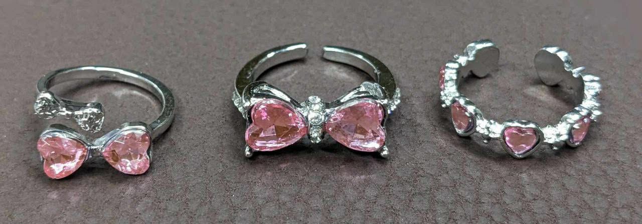 💫✨ 3pcs Bow & Love Finger Ring Set ✨💫