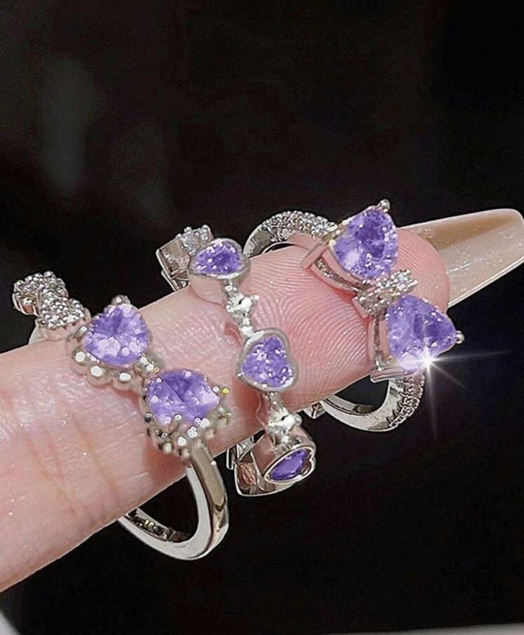 💫✨ 3pcs Bow & Love Finger Ring Set ✨💫