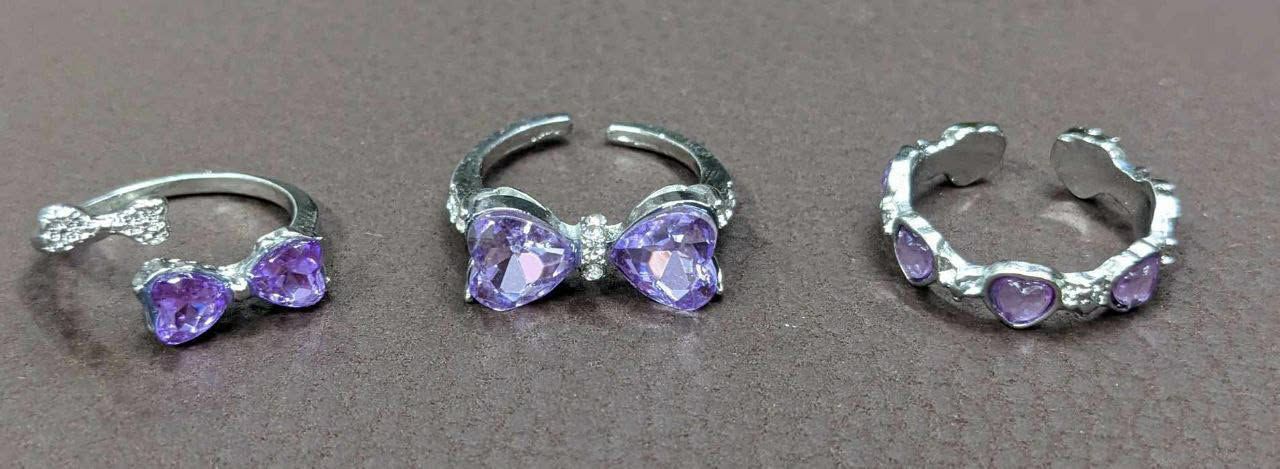 💫✨ 3pcs Bow & Love Finger Ring Set ✨💫