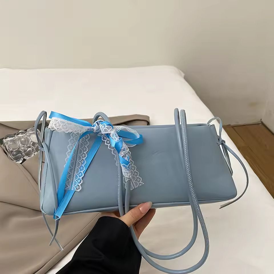 Faionable Knot Single oulder Bag Women's Handbag Underarm Bag Simple Sli Korean Version 2025 New Arrival