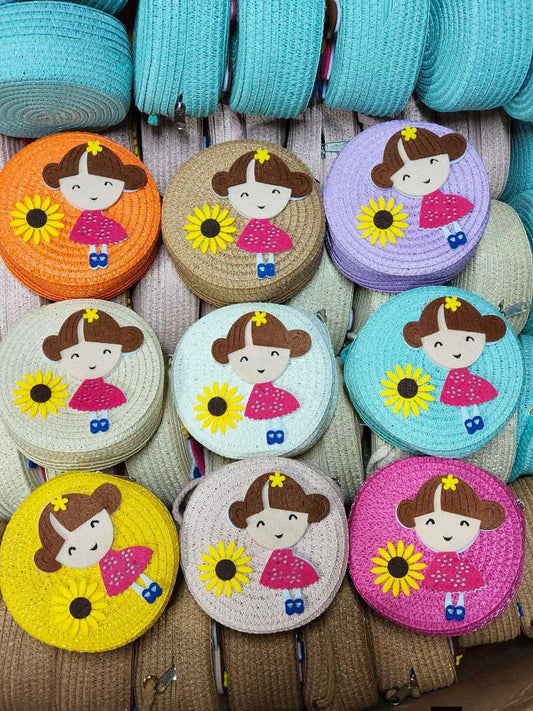 Round Woven Children’s Shoulder Bag