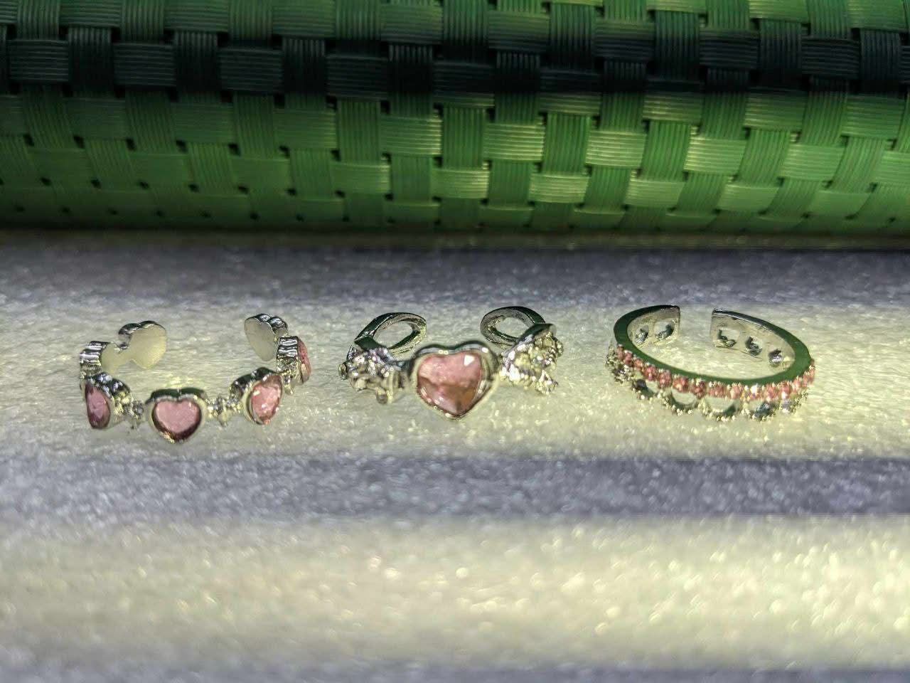 💫✨ 3pcs Bow & Love Finger Ring Set ✨💫