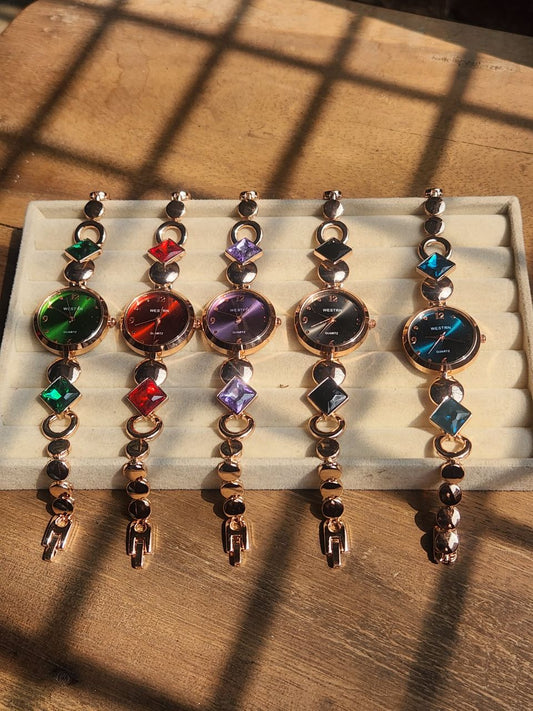 Gorgeous-stone work-ladies watch